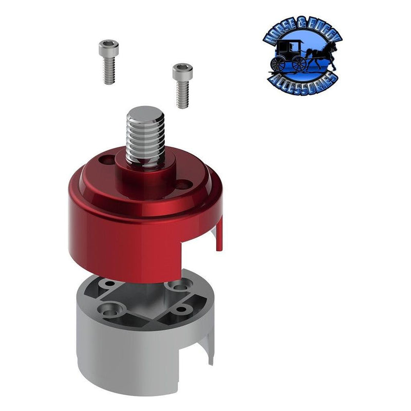 1/2"-13 Thread-On Shift Knob Mounting Adapter Eaton-Fuller 13/15/18 SHIFTER chrome 70589b,CADMIUM ORANGE 70880B,INDIGO BLUE 70881B,EMERALD GREEN 70882B,CANDY RED 70883B,LIQUID SILVER 70884B,PEARL WHITE 70885B,ELECTRIC YELLOW 70886B Dim Gray