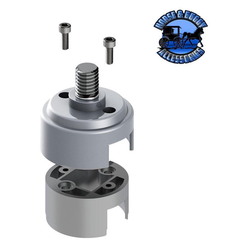 1/2"-13 Thread-On Shift Knob Mounting Adapter Eaton-Fuller 13/15/18 SHIFTER chrome 70589b,CADMIUM ORANGE 70880B,INDIGO BLUE 70881B,EMERALD GREEN 70882B,CANDY RED 70883B,LIQUID SILVER 70884B,PEARL WHITE 70885B,ELECTRIC YELLOW 70886B Light Slate Gray