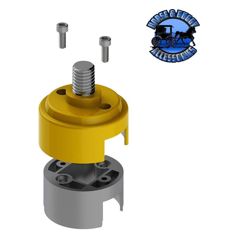 1/2"-13 Thread-On Shift Knob Mounting Adapter Eaton-Fuller 13/15/18 SHIFTER chrome 70589b,CADMIUM ORANGE 70880B,INDIGO BLUE 70881B,EMERALD GREEN 70882B,CANDY RED 70883B,LIQUID SILVER 70884B,PEARL WHITE 70885B,ELECTRIC YELLOW 70886B Sienna