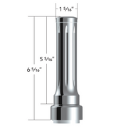 Thread-On Dallas Gearshift Knob With 9/10 Speed Adapter - Chrome/Vertical