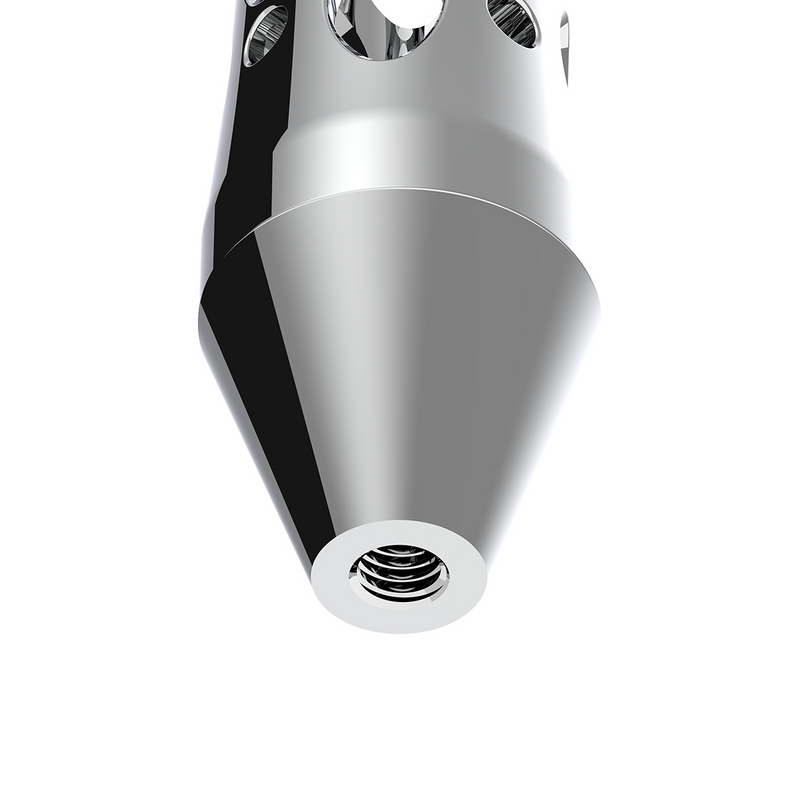 Daytona Style Spike Grip Handle With Beer Tap Adapter - Chrome