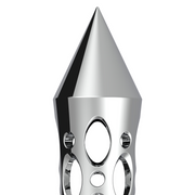 Daytona Style Spike Grip Handle With Beer Tap Adapter - Chrome