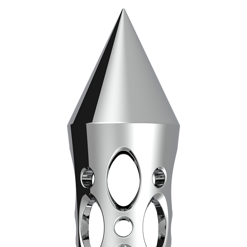 Daytona Style Spike Grip Handle With Beer Tap Adapter - Chrome