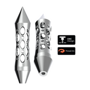 Daytona Style Spike Grip Handle With Beer Tap Adapter - Chrome