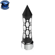 Thread-On Daytona Style Spike Gearshift Knob With LED 9/10 Speed Adapter (Choose finish) (Choose LED Color) Shift Knob Black / White Dark Slate Gray