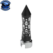 THREAD-ON DAYTONA STYLE SPIKE GEARSHIFT KNOB WITH LED 13/15/18 SPEED ADAPTER (CHOOSE COLOR) (CHOOSE FINISH) SHIFTER Black/Amber LED,Black/Red LED,Black/Blue LED,Black/White LED,Chrome/Amber LED,Chrome/Red LED,Chrome/Blue LED,Chrome/White LED Dark Slate Gray