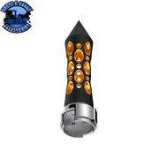 THREAD-ON DAYTONA STYLE SPIKE GEARSHIFT KNOB WITH LED 13/15/18 SPEED ADAPTER (CHOOSE COLOR) (CHOOSE FINISH) SHIFTER Black/Amber LED,Black/Red LED,Black/Blue LED,Black/White LED,Chrome/Amber LED,Chrome/Red LED,Chrome/Blue LED,Chrome/White LED Dark Slate Gray