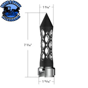 THREAD-ON DAYTONA STYLE SPIKE GEARSHIFT KNOB WITH LED 13/15/18 SPEED ADAPTER (CHOOSE COLOR) (CHOOSE FINISH) SHIFTER Black/Amber LED,Black/Red LED,Black/Blue LED,Black/White LED,Chrome/Amber LED,Chrome/Red LED,Chrome/Blue LED,Chrome/White LED Dark Slate Gray