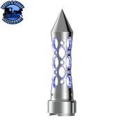 Thread-On Daytona Style Spike Gearshift Knob With LED 9/10 Speed Adapter (Choose finish) (Choose LED Color) Shift Knob Black / Amber,Black / Red,Black / Blue,Black / White,Chrome / Amber,Chrome / Red,Chrome / Blue,Chrome / White Light Slate Gray