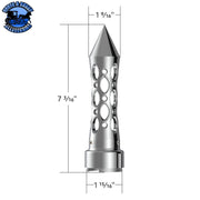 Thread-On Daytona Style Spike Gearshift Knob With LED 9/10 Speed Adapter (Choose finish) (Choose LED Color) Shift Knob Black / Amber,Black / Red,Black / Blue,Black / White,Chrome / Amber,Chrome / Red,Chrome / Blue,Chrome / White Light Slate Gray