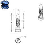 Thread-On Daytona Style Spike Gearshift Knob With LED 9/10 Speed Adapter (Choose finish) (Choose LED Color) Shift Knob Black / Amber,Black / Red,Black / Blue,Black / White,Chrome / Amber,Chrome / Red,Chrome / Blue,Chrome / White Black