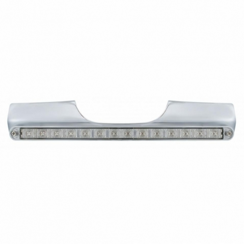 Motorcycle Rear Signal Light Bar With 14 LED 12" Light Bar - Red LED/Clear Lens