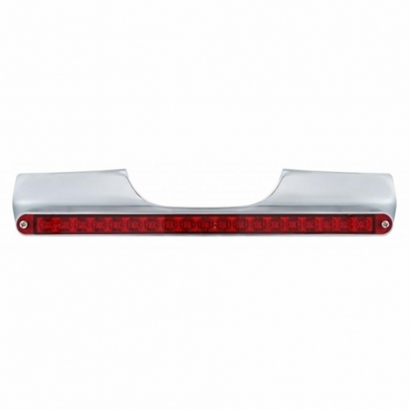 Barra de luces de señal trasera para motocicleta con barra de luces de 19 LED de 12" - LED rojo/lente roja