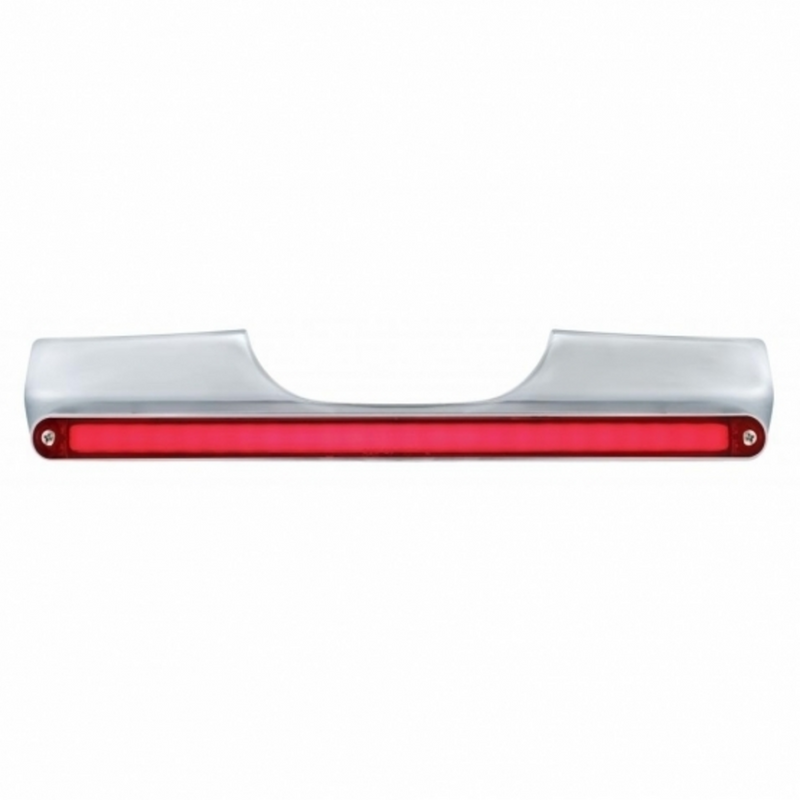 Motorcycle Rear Signal Light Bar With 24 LED 12" GloLight Bar - Red LED/Red Lens