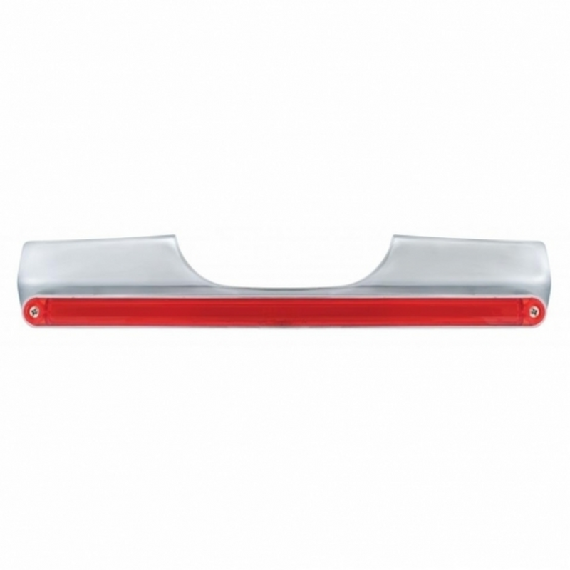 Motorcycle Rear Signal Light Bar With 24 LED 12" GloLight Bar - Red LED/Red Lens