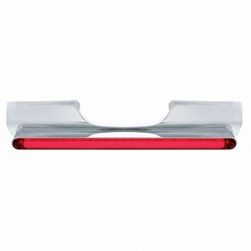 Motorcycle Rear Signal Light Bar With 24 LED 12" GloLight Bar - Red LED/Red Lens