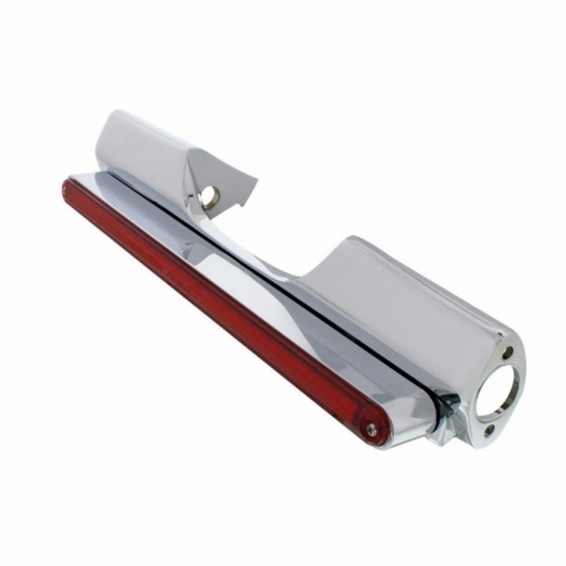 Motorcycle Rear Signal Light Bar With 24 LED 12" GloLight Bar - Red LED/Red Lens