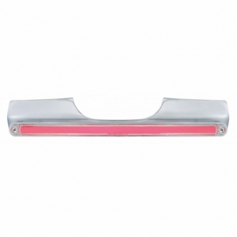 Motorcycle Rear Signal Light Bar With 24 LED 12" GloLight Bar - Red LED/Clear Lens