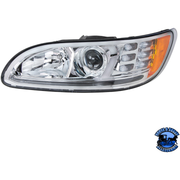 PROJECTION HEADLIGHT WITH LED POSITION LIGHT & LED TURN SIGNAL FOR 2005-2015 PETERBILT 386 (Choose Color) (Choose Side) HEADLIGHT Chrome / Driver's Side,Chrome / Passenger's Side,Black / Driver's Side Gray