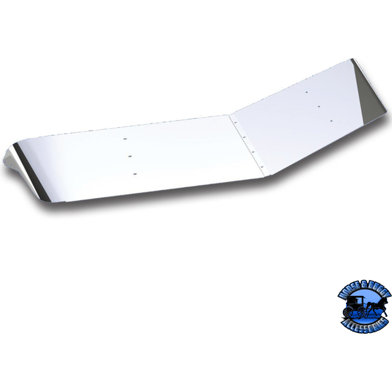 12" STAINLESS EXTENDED STYLE SUNVISOR FOR 2005+ PETERBILT 379/388/389/367 WITH LOW ROOF STANDARD CAB #29128 Sunvisor Lavender