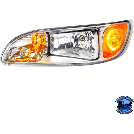 HEADLIGHT FOR 2008+ PETERBILT 382/384/386/387 (Choose Side) HEADLIGHT Driver's Side Light Gray