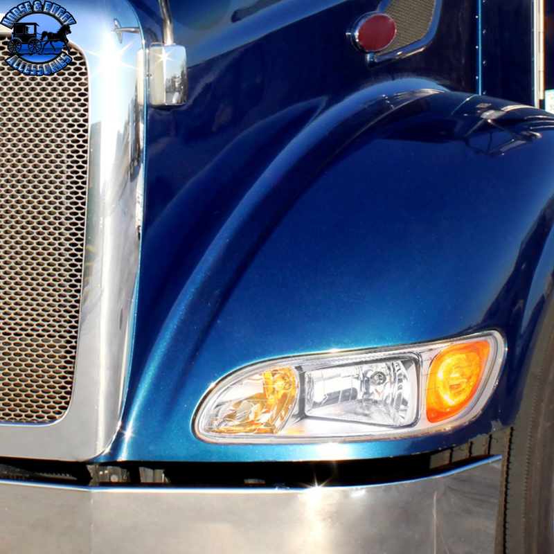 HEADLIGHT FOR 2008+ PETERBILT 382/384/386/387 (Choose Side) HEADLIGHT Driver's Side,Passenger's Side Gray
