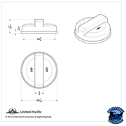 CHROME DEF CAP COVER FOR PETERBILT & KENWORTH #21265 DEF TANK Light Gray