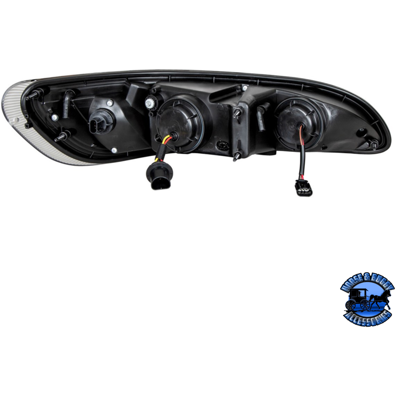 PROJECTION HEADLIGHT W/LED DUAL FUNCTION LIGHT BAR FOR PETERBILT 386 (2005-2015) & 387 (1999-2010) (Choose Color) (Choose Side) HEADLIGHT Black / Driver's Side,Black / Passenger's Side,Chrome / Driver's Side,Chrome / Passenger's Side Dark Slate Gray