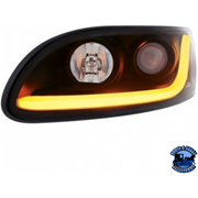 PROJECTION HEADLIGHT W/LED DUAL FUNCTION LIGHT BAR FOR PETERBILT 386 (2005-2015) & 387 (1999-2010) (Choose Color) (Choose Side) HEADLIGHT Black / Driver's Side,Black / Passenger's Side,Chrome / Driver's Side,Chrome / Passenger's Side Light Goldenrod