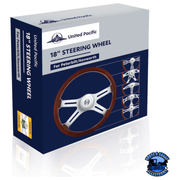 18" 4-SPOKE STYLE WOOD STEERING WHEEL WITH HUB & HORN BUTTON KIT FOR PETERBILT (2006+) & KENWORTH (2003+) #88178 steering wheel Midnight Blue