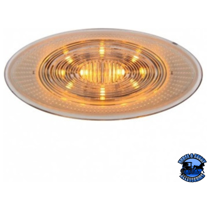 10 LED FENDER PARKING & TURN SIGNAL LIGHT FOR PETERBILT 386 (2006-2014) & 387 (2006-2010) (Choose Color) FENDER LIGHT Clear Lens Dark Khaki