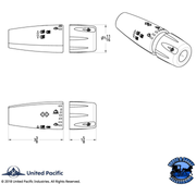 CHROME PLASTIC TURN SIGNAL LEVER COVER FOR 2006+ PETERBILT & KENWORTH TRUCKS #41408 Turn Signal Cover Light Gray