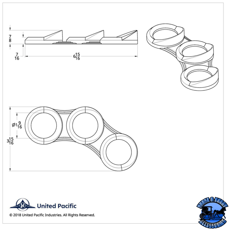 CENTER DASH 3 GAUGE CLUSTER BEZEL WITH VISOR 2006+ PETERBILT - RIGHT #41293 Center Dash Dark Slate Gray