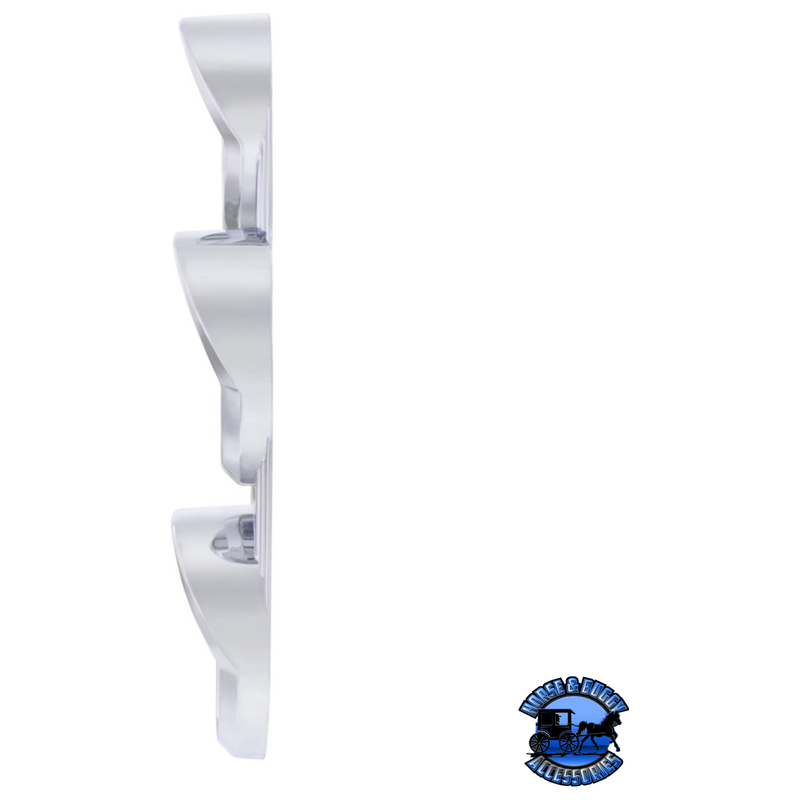 CENTER DASH 3 GAUGE CLUSTER BEZEL WITH VISOR 2006+ PETERBILT - RIGHT #41293 Center Dash Light Gray