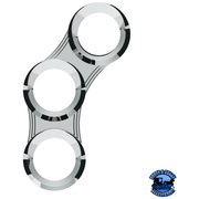 CENTER DASH 3 GAUGE CLUSTER BEZEL WITH VISOR FOR 2006+ PETERBILT - LEFT #41292 Center Dash Light Gray