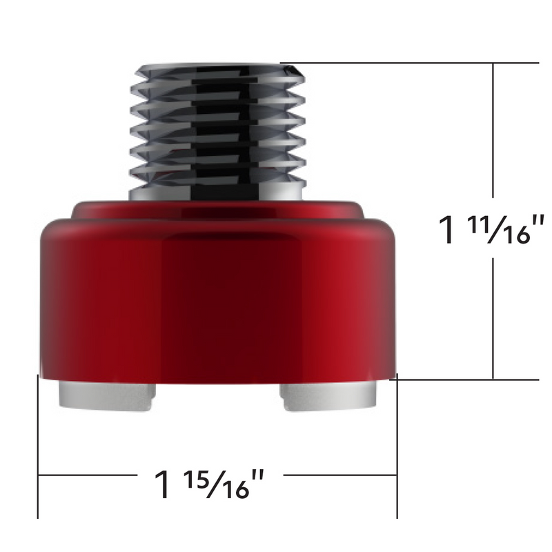 Thread-On Shift Knob Mounting Adapter For Eaton Fuller Style 9/10 Shifter - Candy Red
