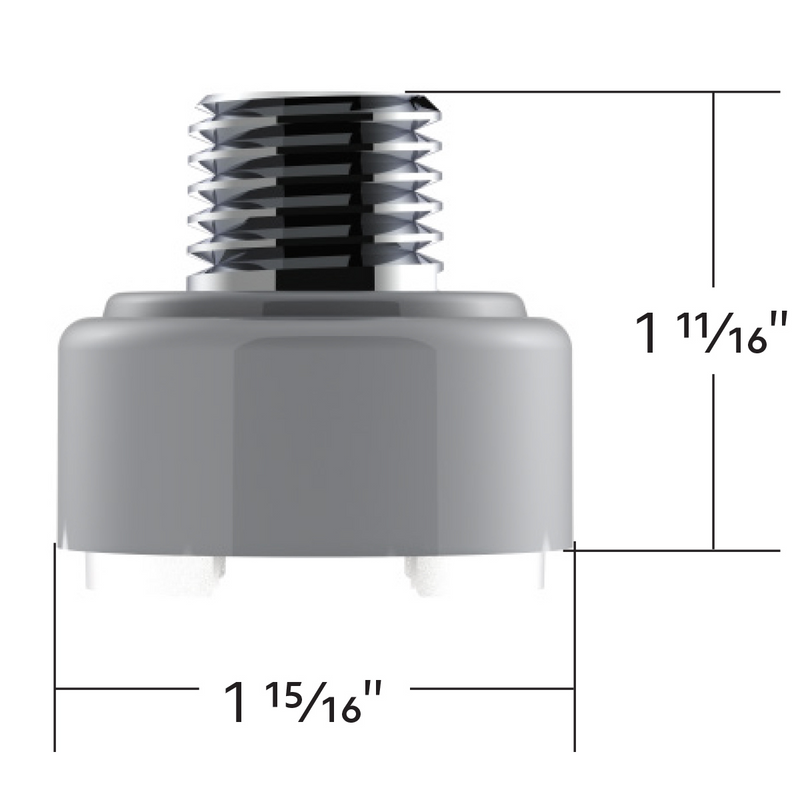 Thread-On Shift Knob Mounting Adapter For Eaton Fuller Style 9/10 Shifter - Liquid Silver