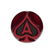 Ace Of Spades Air Valve Knob - Candy Red With Gloss Black Inlay