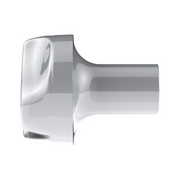 Ace Of Spades Air Valve Knob - Liquid Silver With Gloss Red Inlay