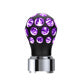 THREAD-ON PHOENIX STYLE BALL GEARSHIFT KNOB WITH LED 9/10 SPEED ADPATER (Choose Color) (Choose LED Color) SHIFTER Matte Black / Purple Thistle