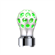 Thread-On Annodized Phoenix Ball Gearshift Knob With LED 9/10 Speed Adapter-Green LED