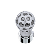 Thread-On Annodized Phoenix Ball Gearshift Knob With LED 9/10 Speed Adapter-Green LED