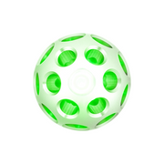 Thread-On Annodized Phoenix Ball Gearshift Knob With LED 9/10 Speed Adapter-Green LED