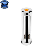 M30X3.5 Thread-On Sonoma Style Gearshift Knob With Crystal (Choose Finish) (Choose Color) Shift Knob Chrome / Amber Black