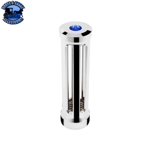 M30X3.5 Thread-On Sonoma Style Gearshift Knob With Crystal (Choose Finish) (Choose Color) Shift Knob Chrome / Blue Black