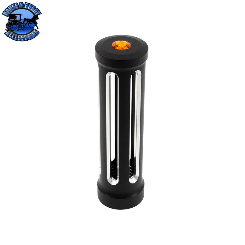 M30X3.5 Thread-On Sonoma Style Gearshift Knob With Crystal (Choose Finish) (Choose Color) Shift Knob Matte Black / Amber Dark Slate Gray