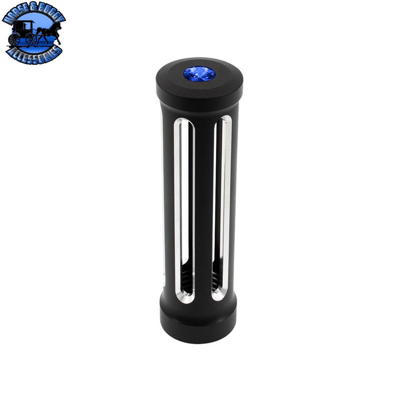 M30X3.5 Thread-On Sonoma Style Gearshift Knob With Crystal (Choose Finish) (Choose Color) Shift Knob Matte Black / Blue Dark Slate Gray