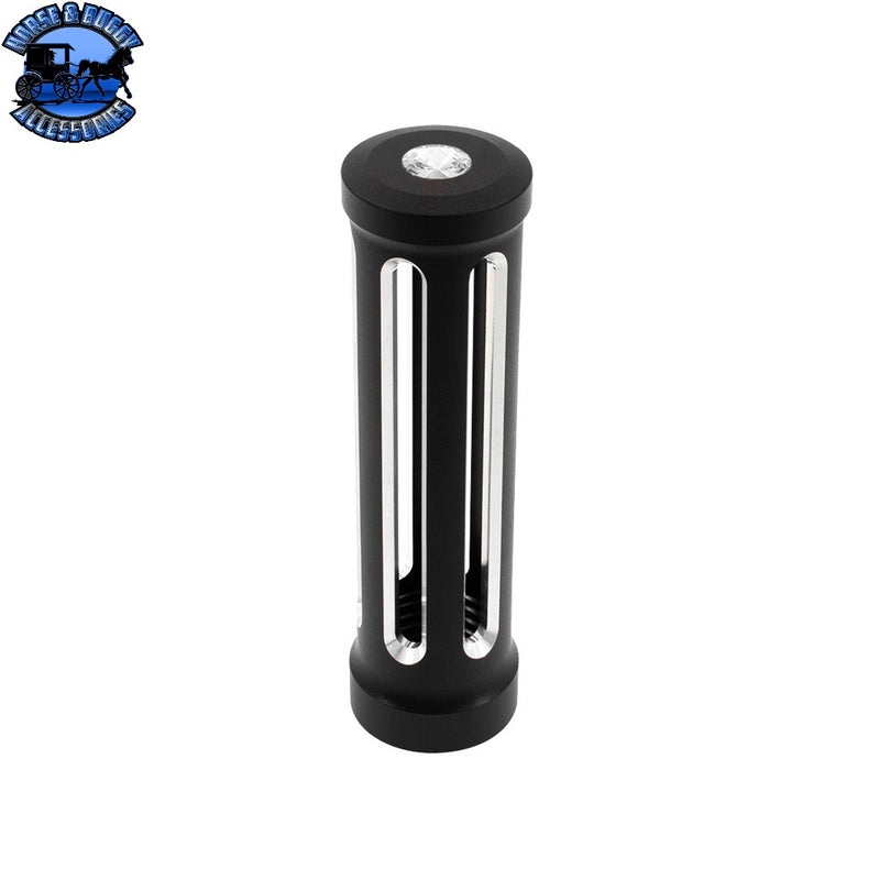 M30X3.5 Thread-On Sonoma Style Gearshift Knob With Crystal (Choose Finish) (Choose Color) Shift Knob Matte Black / Clear Dark Slate Gray