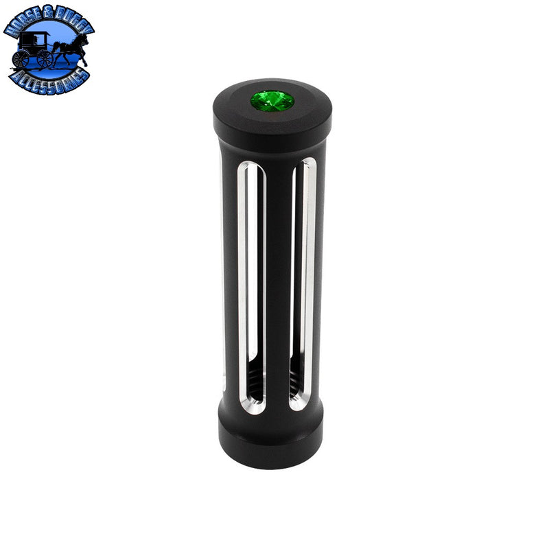 M30X3.5 Thread-On Sonoma Style Gearshift Knob With Crystal (Choose Finish) (Choose Color) Shift Knob Matte Black / Green Dark Slate Gray