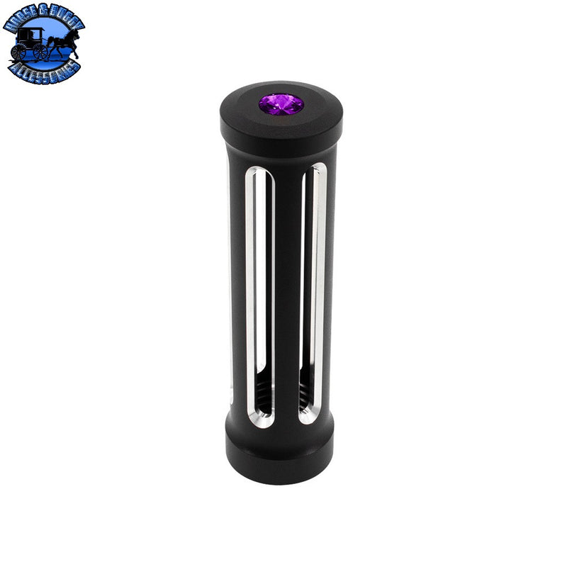 M30X3.5 Thread-On Sonoma Style Gearshift Knob With Crystal (Choose Finish) (Choose Color) Shift Knob Matte Black / Purple Dark Slate Gray